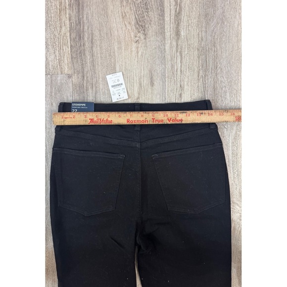 J Crew Stovepipe Signature Stretch‎ Black Button Fly Jeans Womens Size 27 - Picture 6 of 7